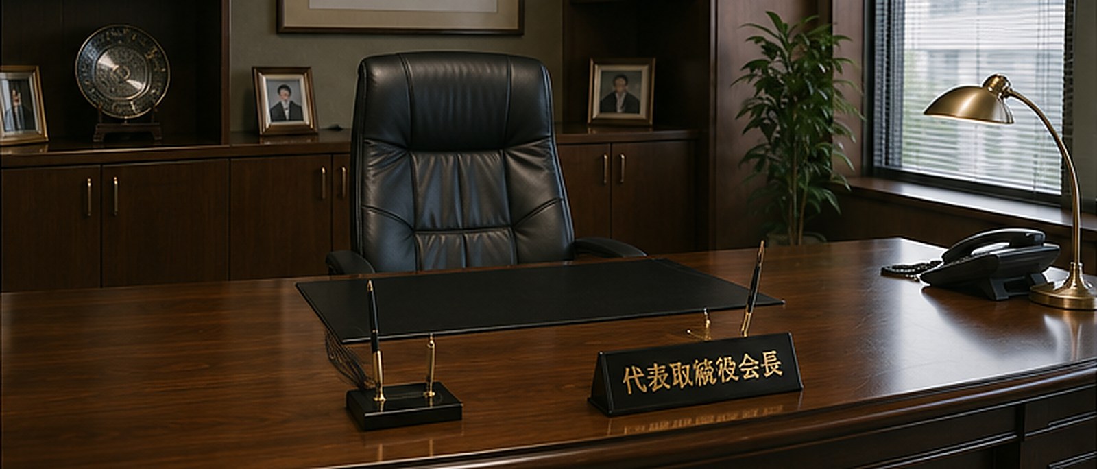代表取締役会長の執務席