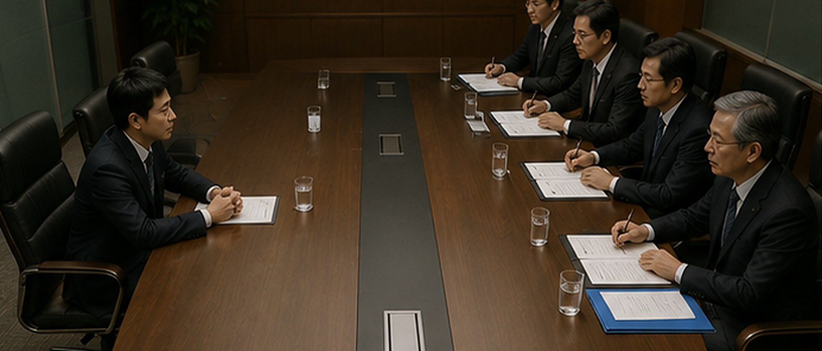 取締役会が開催されている会議室