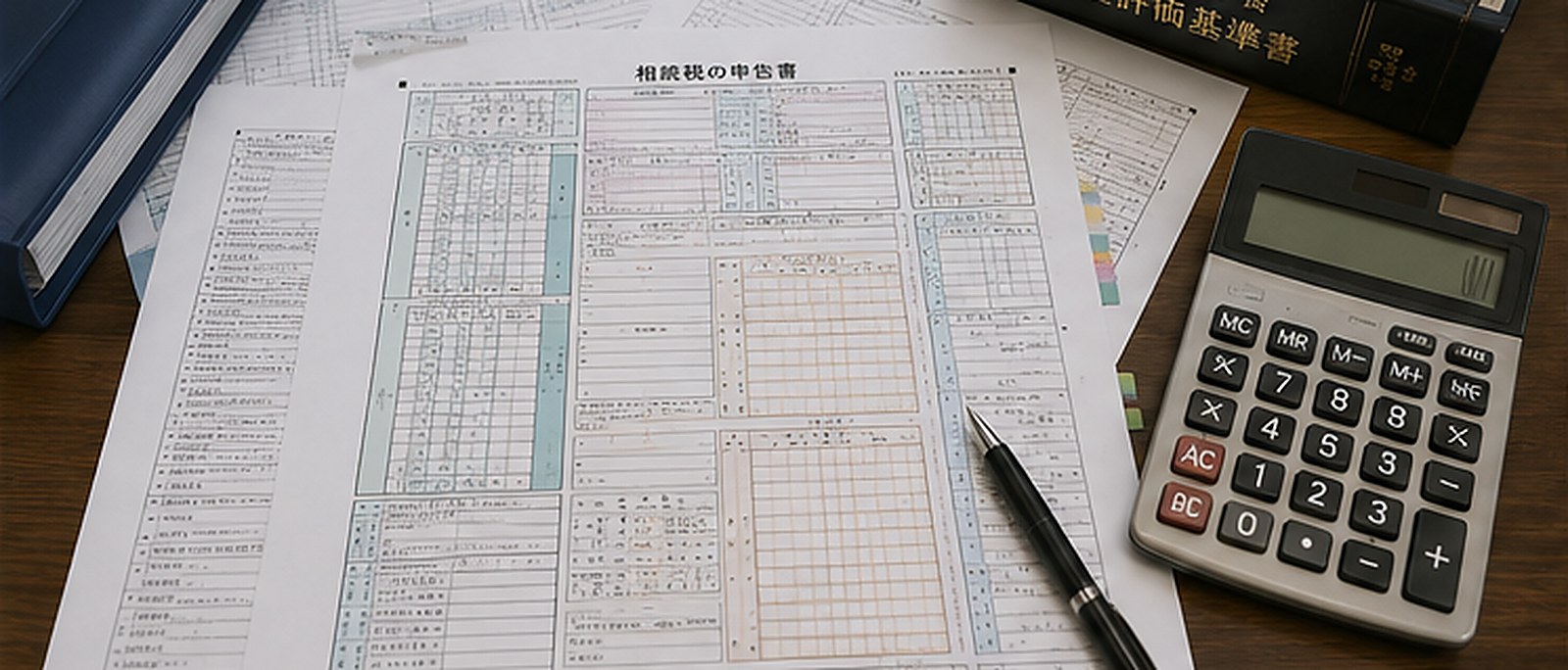 引き出された額の集計に用いる書面及び電卓