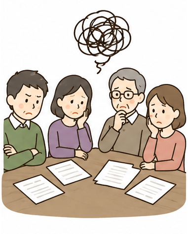 遺産分割でまとまらず、話し合いが長引いている
